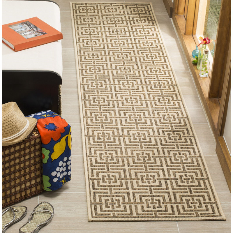 Gowanus Performance Geometric Indoor/Outdoor Area Rug, Runner 2'2" x 8'