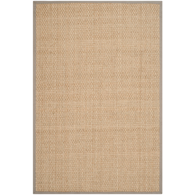 Auckland Bamboo Slat/Seagrass Natural/Gray Area Rug