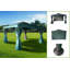 Garden Gazebo with Curtains, Mosquito Netting and Waterproof Double Roof-1460229038