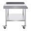 30 Inch Height Stainless Steel Work Table with Wheels and 3-side Baffles, Adjustable Shelf-688833039