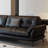 Black Genuine Leather Standard Sofa