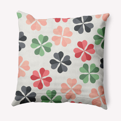 Floral Reversible Throw Pillow