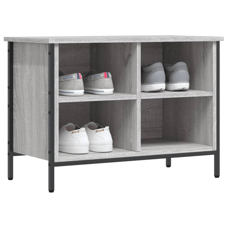 4 Pair Shoe Storage Cabinet, Grey Sonoma