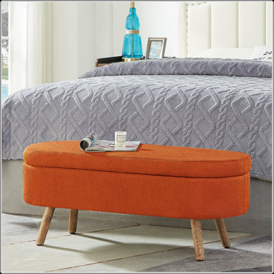 Banc de rangement avec repose-pieds ovale Luxury