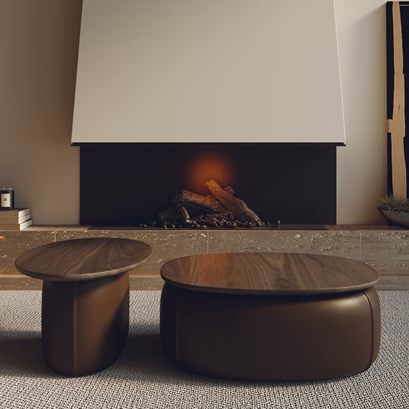 Table basse en bois de luxe moderne, Brun