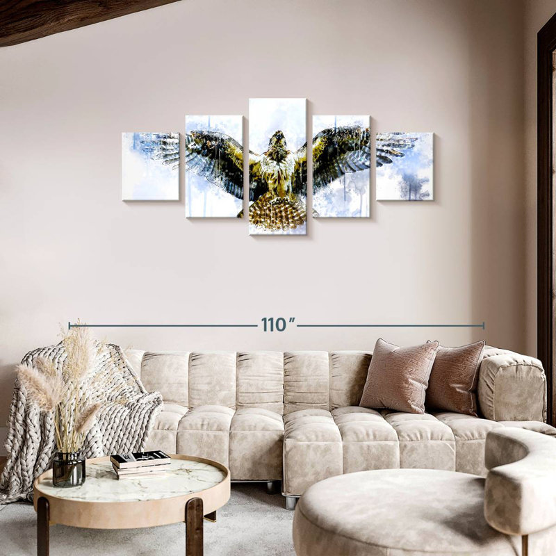 Hawk Flying, 36" H x 80" W