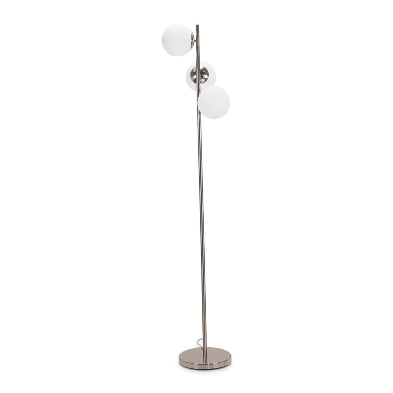 Rifkah 159cm Matte Traditional Floor Lamp, Polished Black