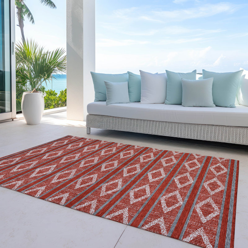  Machine Washable Indoor/Outdoor Chayden ACN1029 Purple Rug, Rectangle 2'6" x 3'10"