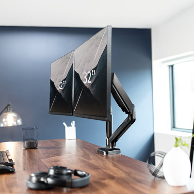 VIVO Mechanical Spring Dual Monitor Desk Mount (STAND-V002O)