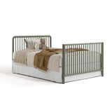 Porto Deluxe 5-in-1 Convertible Crib with Bonus Toddler Guardrail 