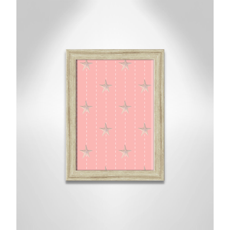 Étoile de mer fantaisiste au point, H 14 po x l 10 po x P 0,6 po, Cadre plat beige