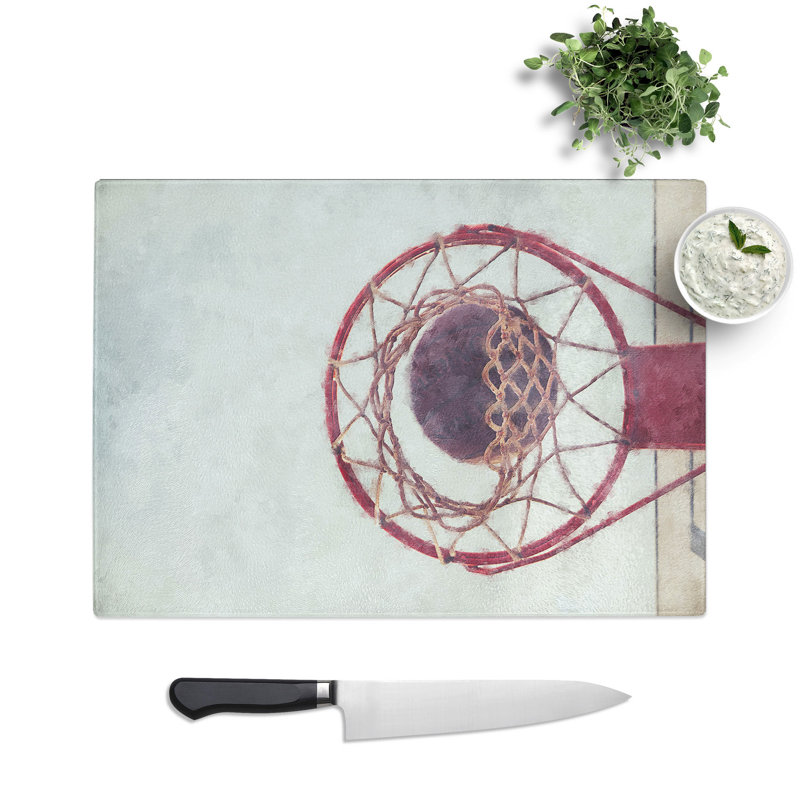 Tempered Glass the Basketball Hoop Chopping Board, 20 cm x 28.5 cm