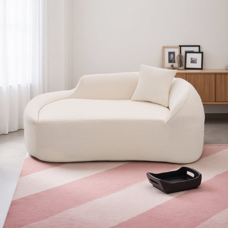 Chaise longue longue à compression Compression, Blanc lait