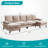 Boneless 4-Seater U-Shaped Sectional Sofa Couches for Living Room-1527125832
