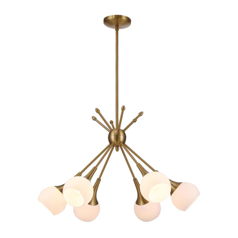 Evansville 6 - Light Sputnik Pendant, Brass