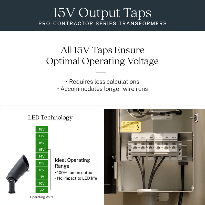 Pro Contractor Series 15V Transformer 150W in Stainless Steel