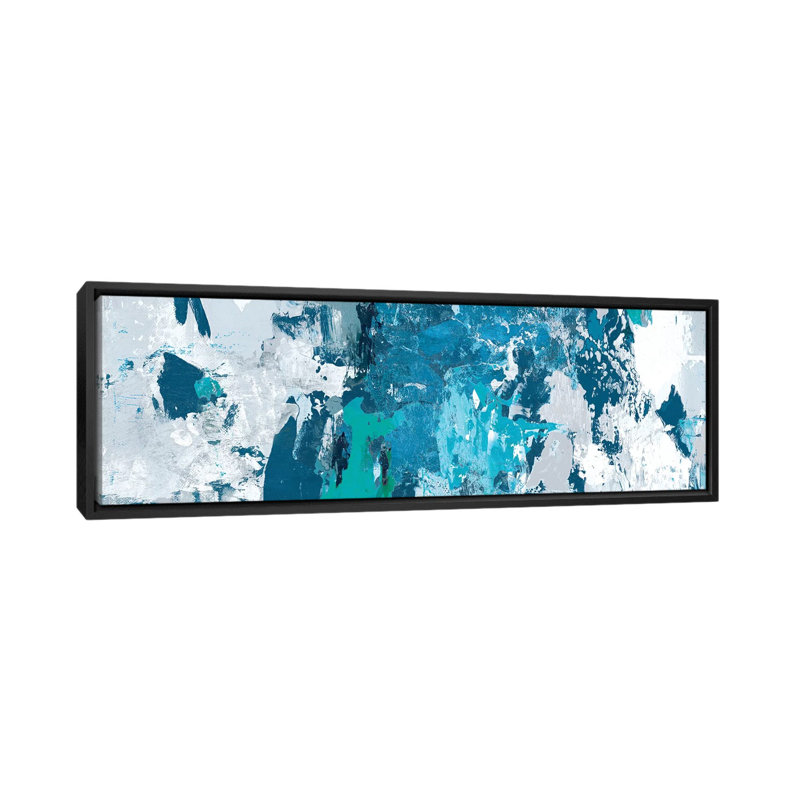 «Tainted Blue» par PI Studio - reproduction sur toile, H 16 po x l 48 po x P 1,5 po, Toile avec cadre noir