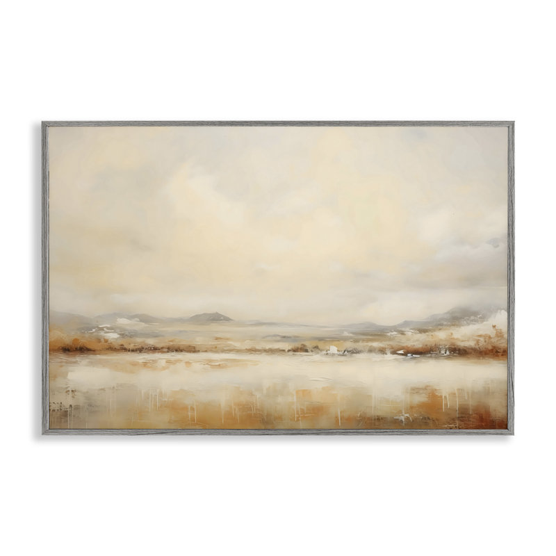 Giclée encadrée ivoire et bronze, design par LSR Creative Studio, H 20 po x l 30 po, Estampe numérique Farmhouse