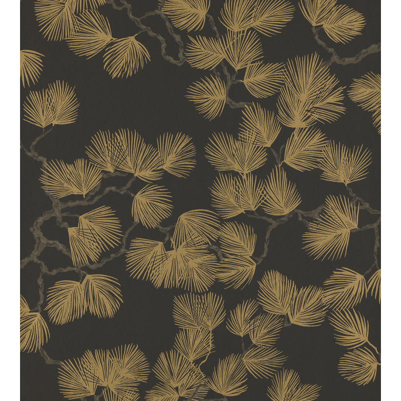 Nippon Floral Wallpaper Roll, Black