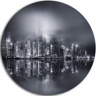 Hong Kong Black and White Panorama' Photographic Print on Metal -  Design Art, MT10979-C23