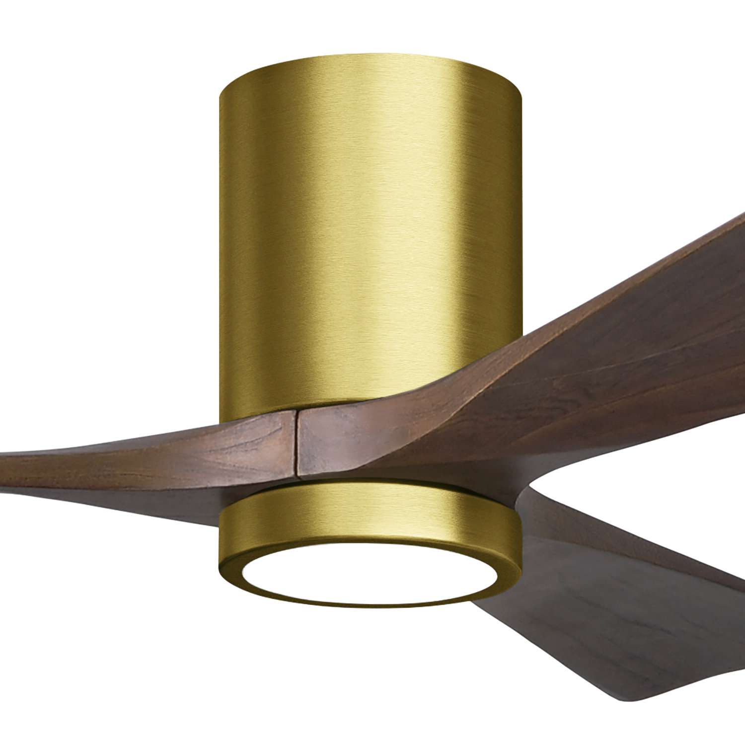 Olivier Ceiling Fan with LED Light Kit, Brushed Brass, 42", Walnut
