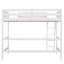Lit mezzanine simple en bois massif avec échelle-1071681373