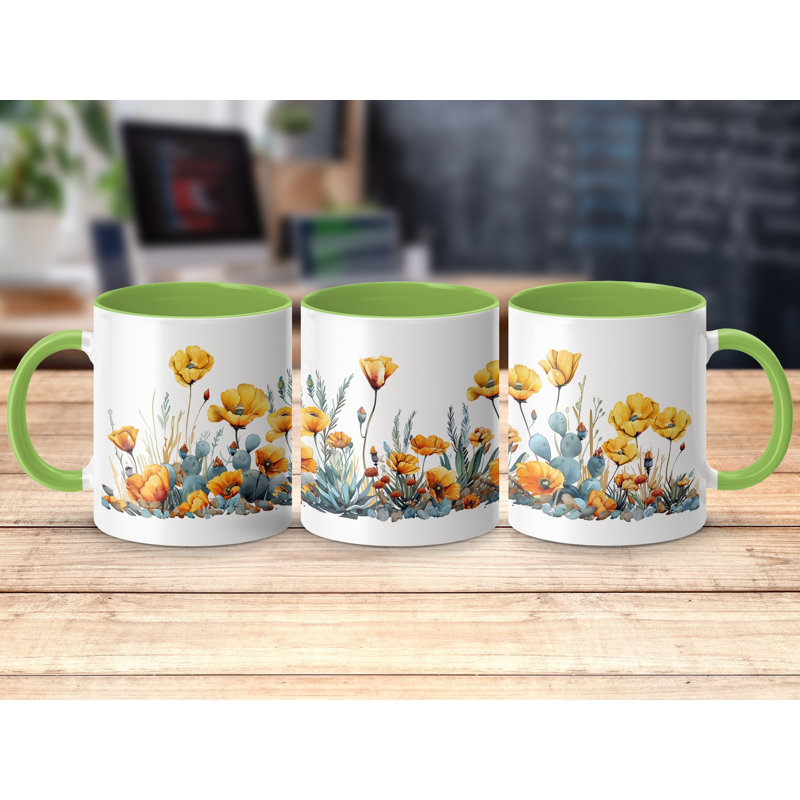 Ceramic Coffee Mug, Light Green