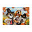 Autumn dogs-impression d’art graphique sur toile tendue-26854515