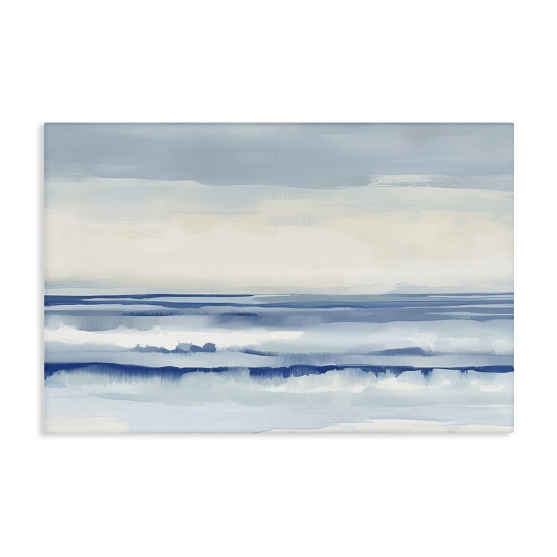  Art abstrait sur toile abstrait avec vagues de plage par Irena Orlov, H 30 po x l 45 po