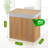 Natural Bamboo Laundry Hamper With Lid & Handles, Removable Liner, Ideal For Bathroom, Bedroom, Laundry Room-1284519475-1284519476