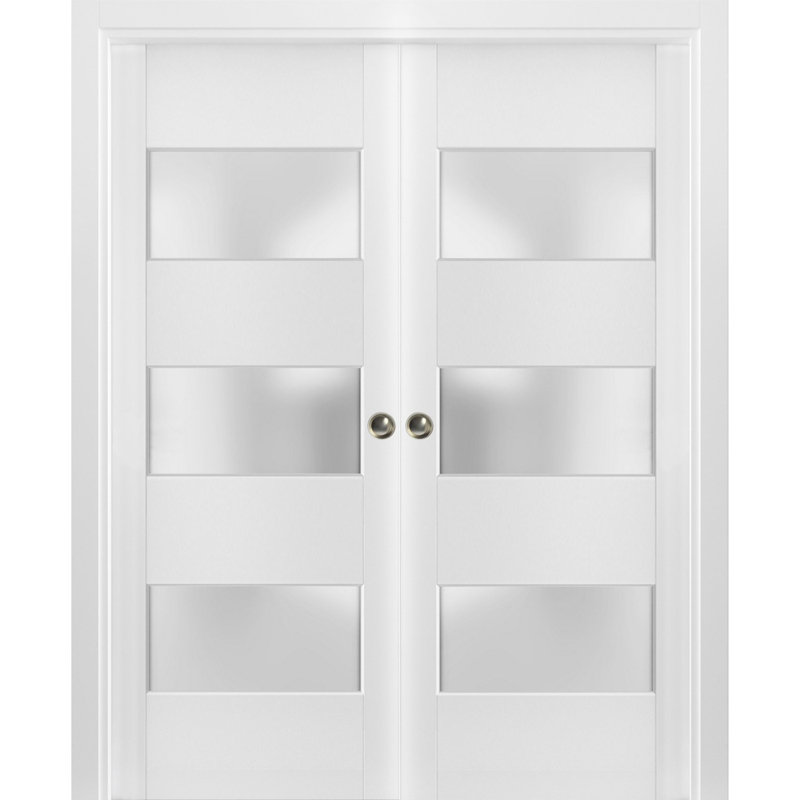 Portes coulissantes en verre Lucia, 60 po x 84 po