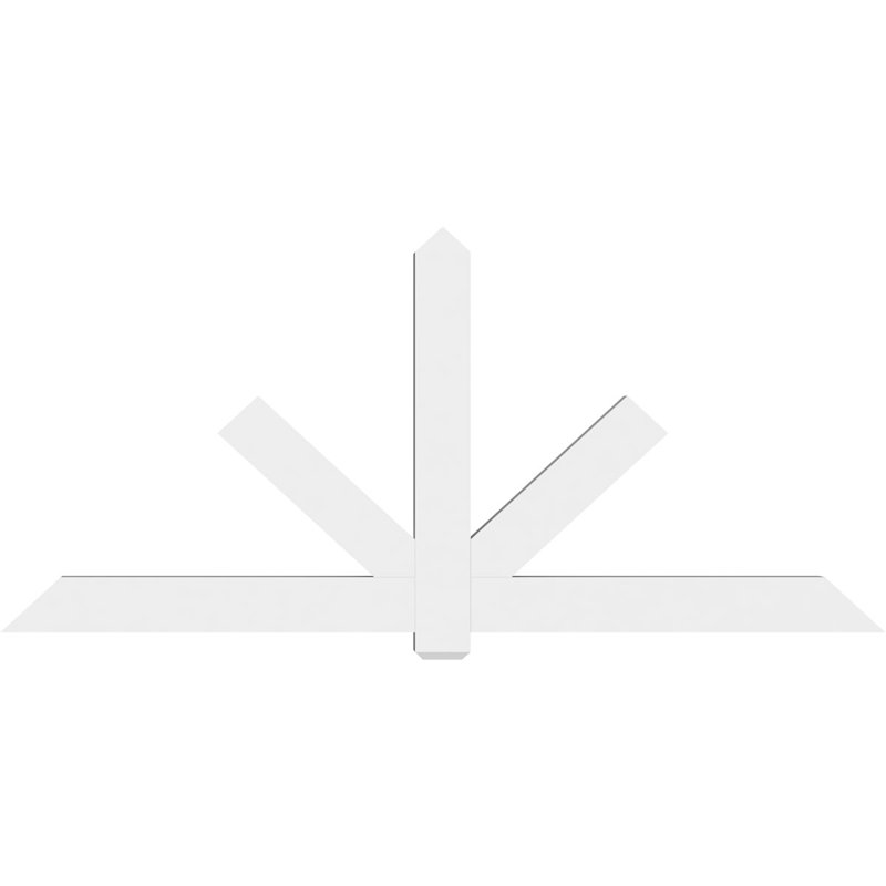 Support de pignon en PVC de qualité architecturale Kennewick, H 44 po x l 96 po (pas: 11/12), P 4 po x F 6 po