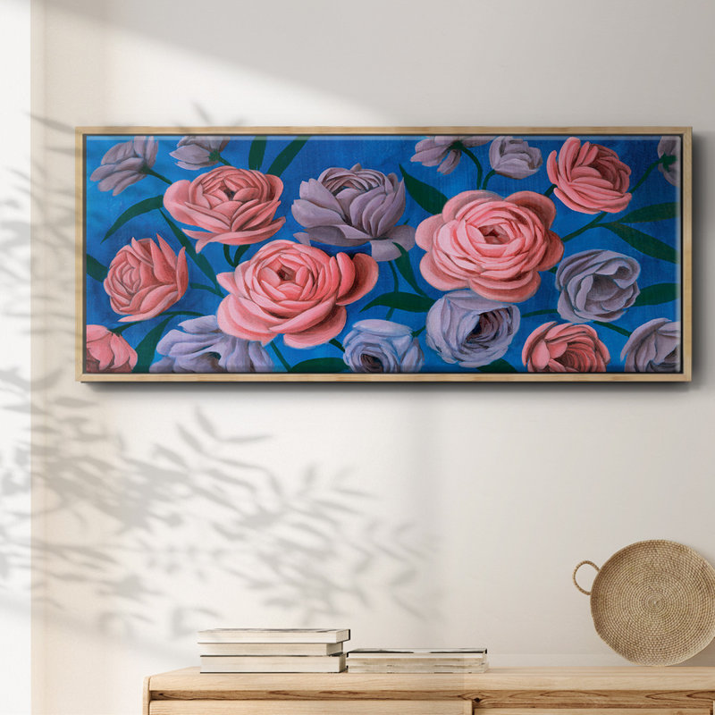 Layered Petals III- Framed Canvas
