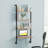 Modern Industrial Wall Shelf, Brown & Black, 19.3 x 47.2 x 7.9 inches | 100% Melamine Coated Particle Board, 0.7 inches Thick, Sturdy Metal Frame | Perfect for Home Decor & Storage Solutions