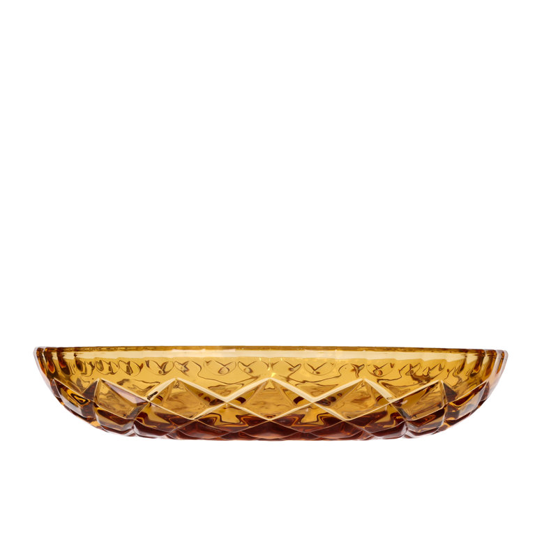 Tollette 16cm Glass, Brown, white and pink