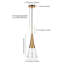 Luminaire suspendu conique à 1 lumière Myra-1852510941
