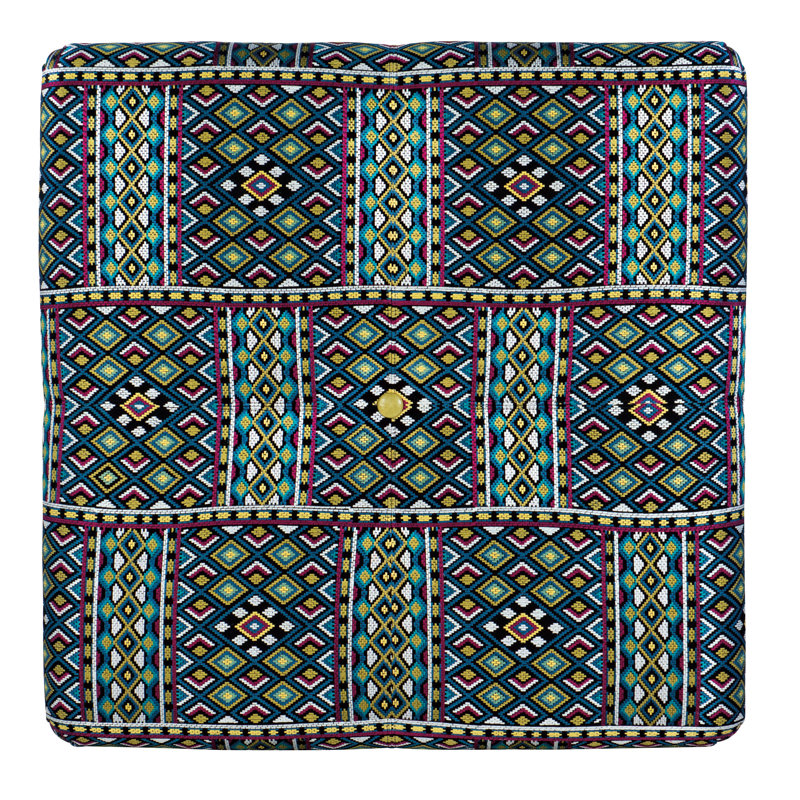 Square Ottoman, #9 Natural, Plantation, Rio Mineral Genuine Leather