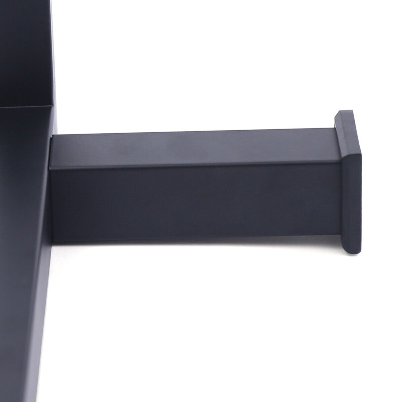 Chauffe-serviettes électrique mural en forme de S en acier inoxydable noir de 90 W avec puissance de 90 W, classé IP56 pour les salles de bain et les hôtels