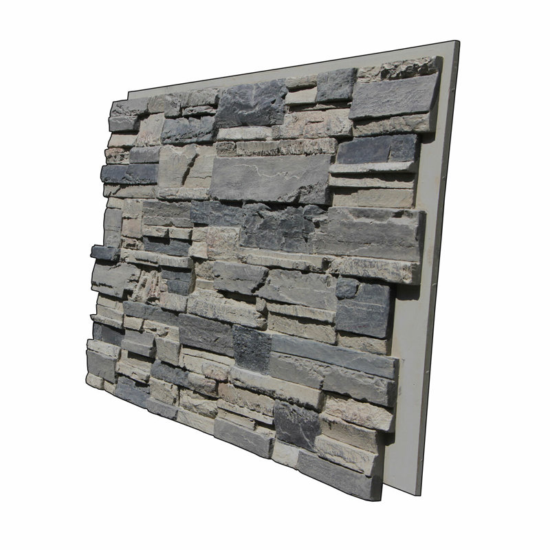 Earth's Valley 24" x 49" 3D Wall Panel in Gray Fox