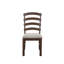 Ensemble de 2 chaises d'appoint en tissu gris, brun rustique et chêne