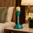 Handcrafted Jade Mint Checkered Aluminum Candleholder-609172998