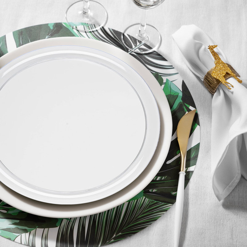 Clear Flat Round Disposable Plastic Salad Plates (8.5") - 120 Plates