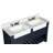 Farmington 60" Double Vanity With Premium Carrara Natural Marble Top, 2 Colors, Pre Assembled-739010214