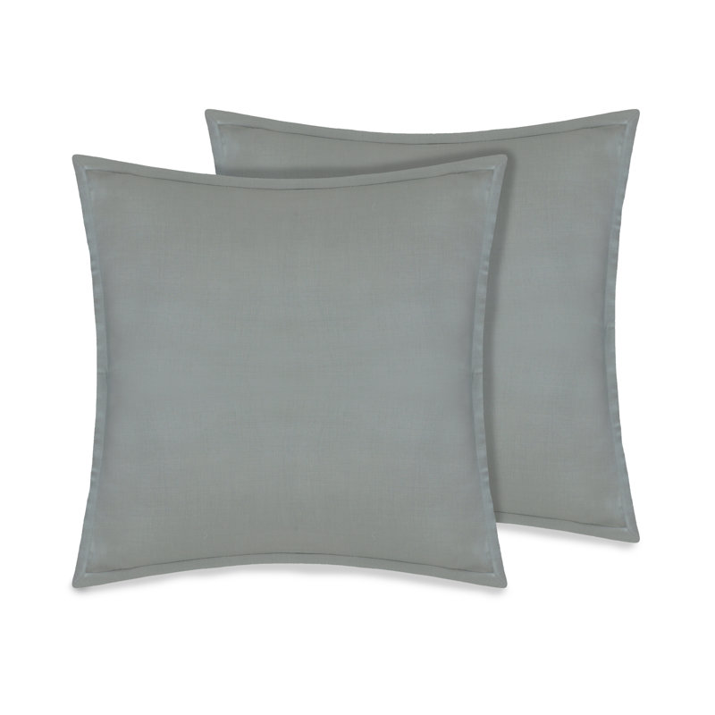 Cotton Sham Set, Mitzi Gray/Green