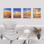«White Ocean Sea Wave Vibrant Sunset Horizon», impression sur papier 4 pièces-97782111-97782112
