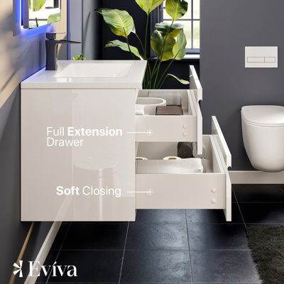 Ensemble de meuble-lavabo simple mural 32 po Alberthe