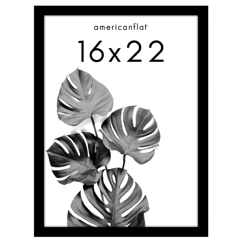Affiche Bezuchov - Cadre photo en bois avec housse en plexiglas, Noir, L 16 po x H 22 po