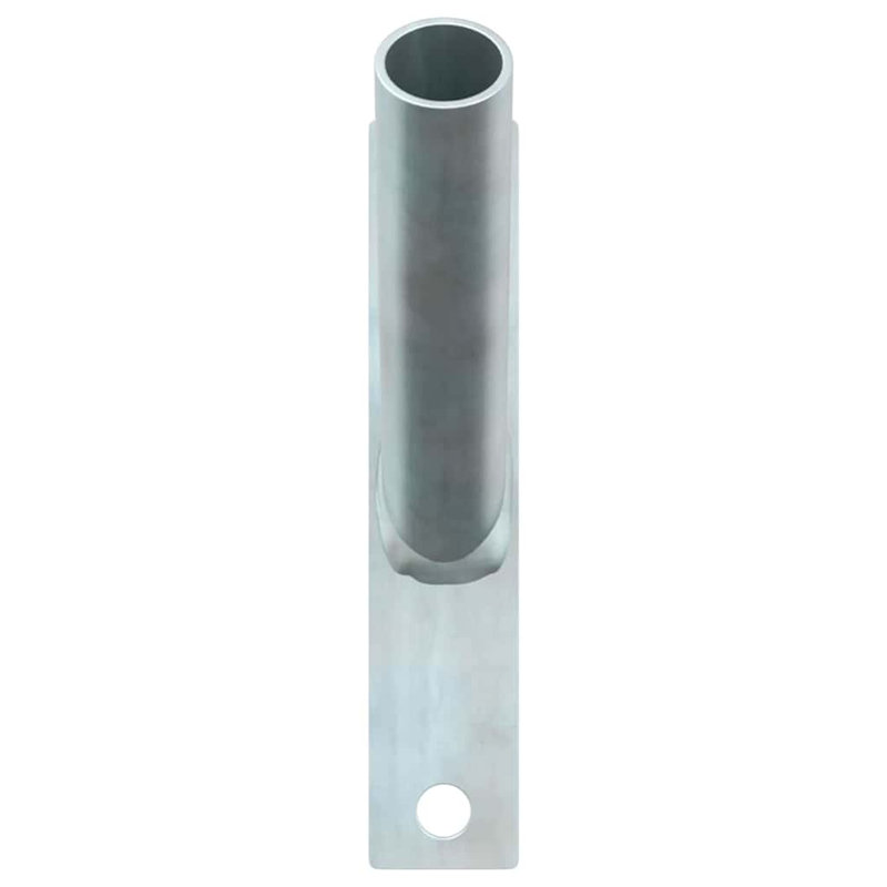 Flag Pole Holde Steel Holder Display Decorative Mount Indoor Outdoor, 15cm W  x 3cm D, Silver