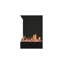 Ivy Bronx 117 cm W Black Recessed Wall Mounted Electric Fireplace with 5120 BTU