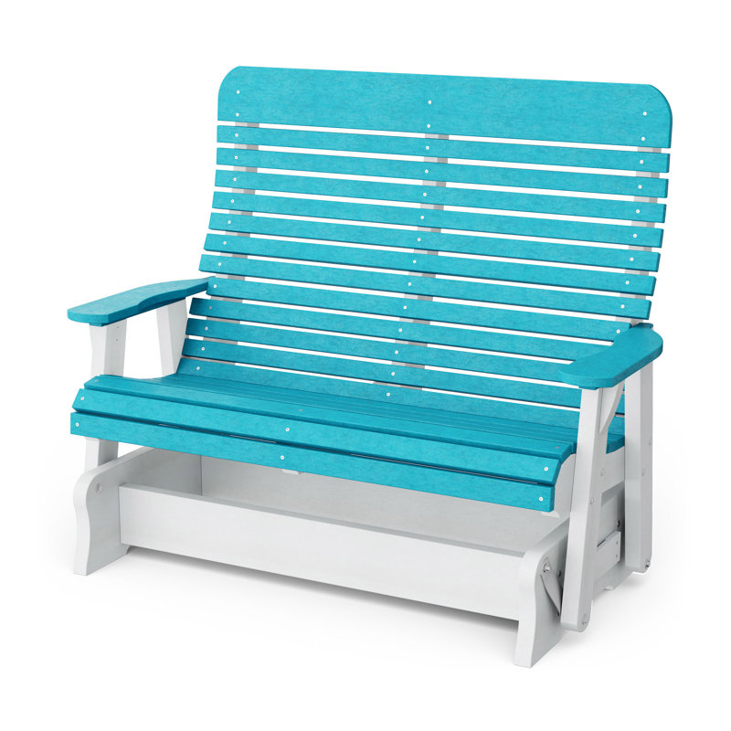 Fauteuil oscillant Signature, Bleu Aruba / blanc